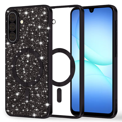 Калъф MagSafe за Samsung Galaxy A17 4G / A17 5G, Techsuit, Luxury Glitter, Черен