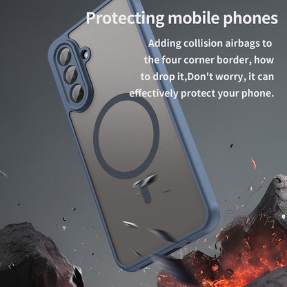 Калъф MagSafe за Samsung Galaxy A17 5G, Techsuit, HaloFrost II, Тъмносин