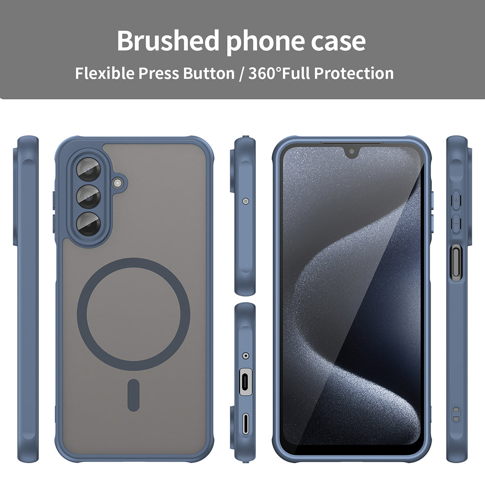 Калъф MagSafe за Samsung Galaxy A17 5G, Techsuit, HaloFrost II, Тъмносин