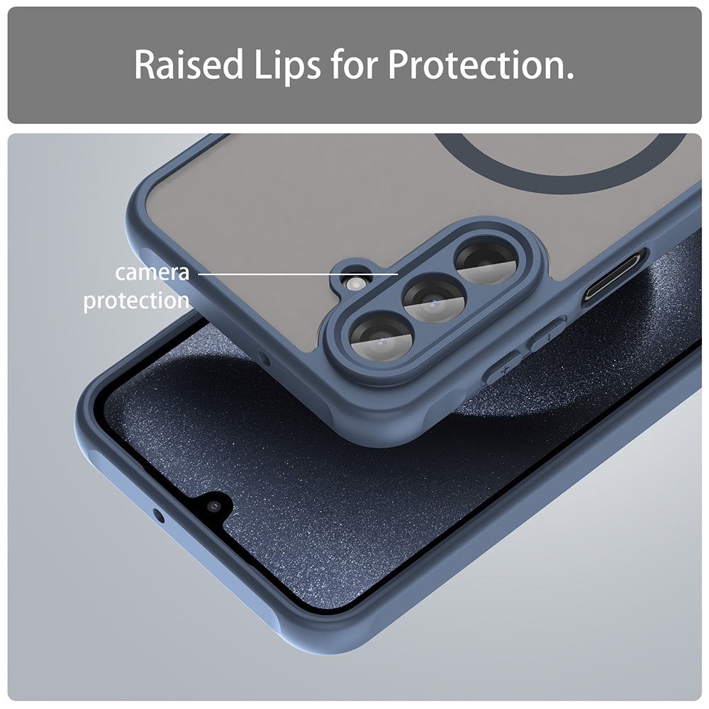 Калъф MagSafe за Samsung Galaxy A17 5G, Techsuit, HaloFrost II, Тъмносин