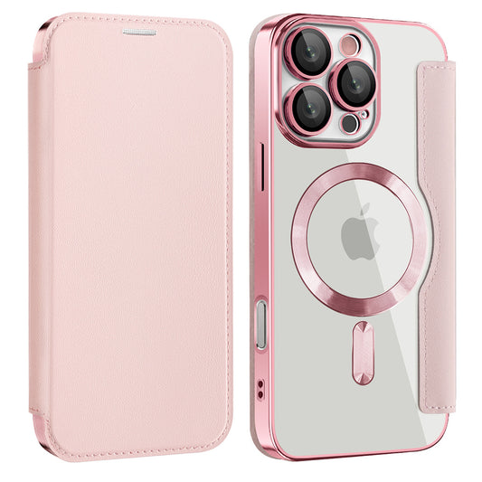 MagSafe Case for Samsung Galaxy A17 5G, Techsuit, SmartMag Book, Pink