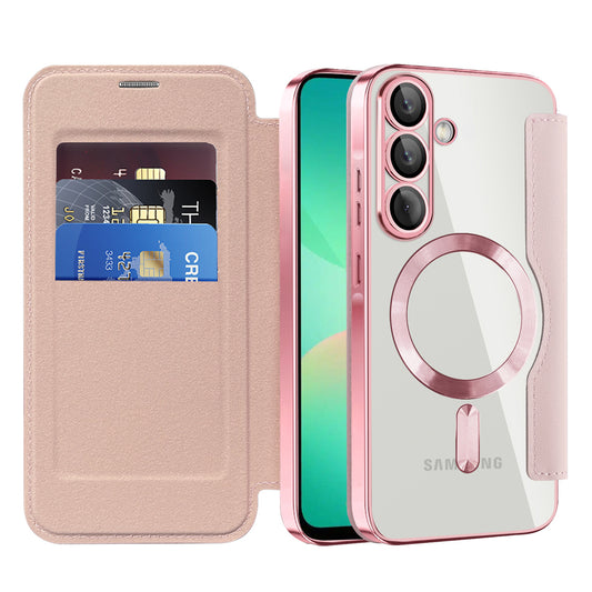 Калъф MagSafe за Samsung Galaxy A26 A266, Techsuit, SmartMag Book, Розов