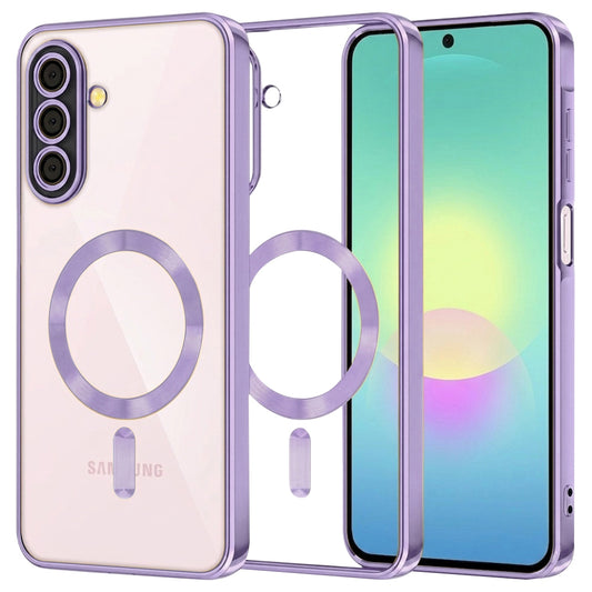 Калъф MagSafe за Samsung Galaxy A27 5G, Techsuit, Luxury Crystal, Светло лилав
