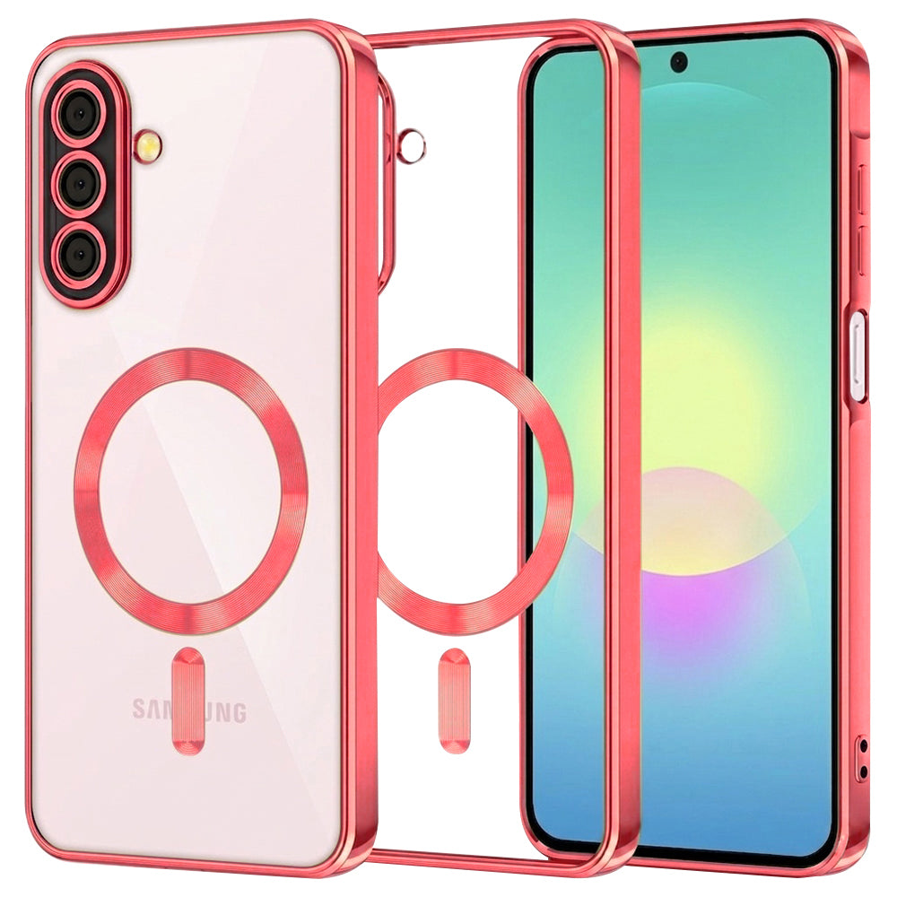 Калъф MagSafe за Samsung Galaxy A27 5G, Techsuit, Luxury Crystal, Червен