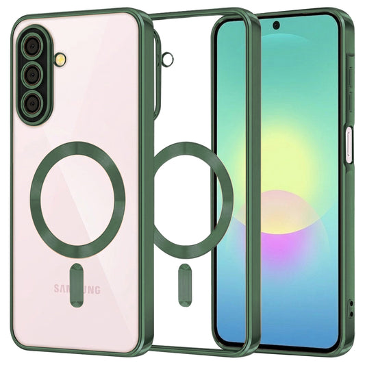 Калъф MagSafe за Samsung Galaxy A27 5G, Techsuit, Luxury Crystal, Тъмнозелен