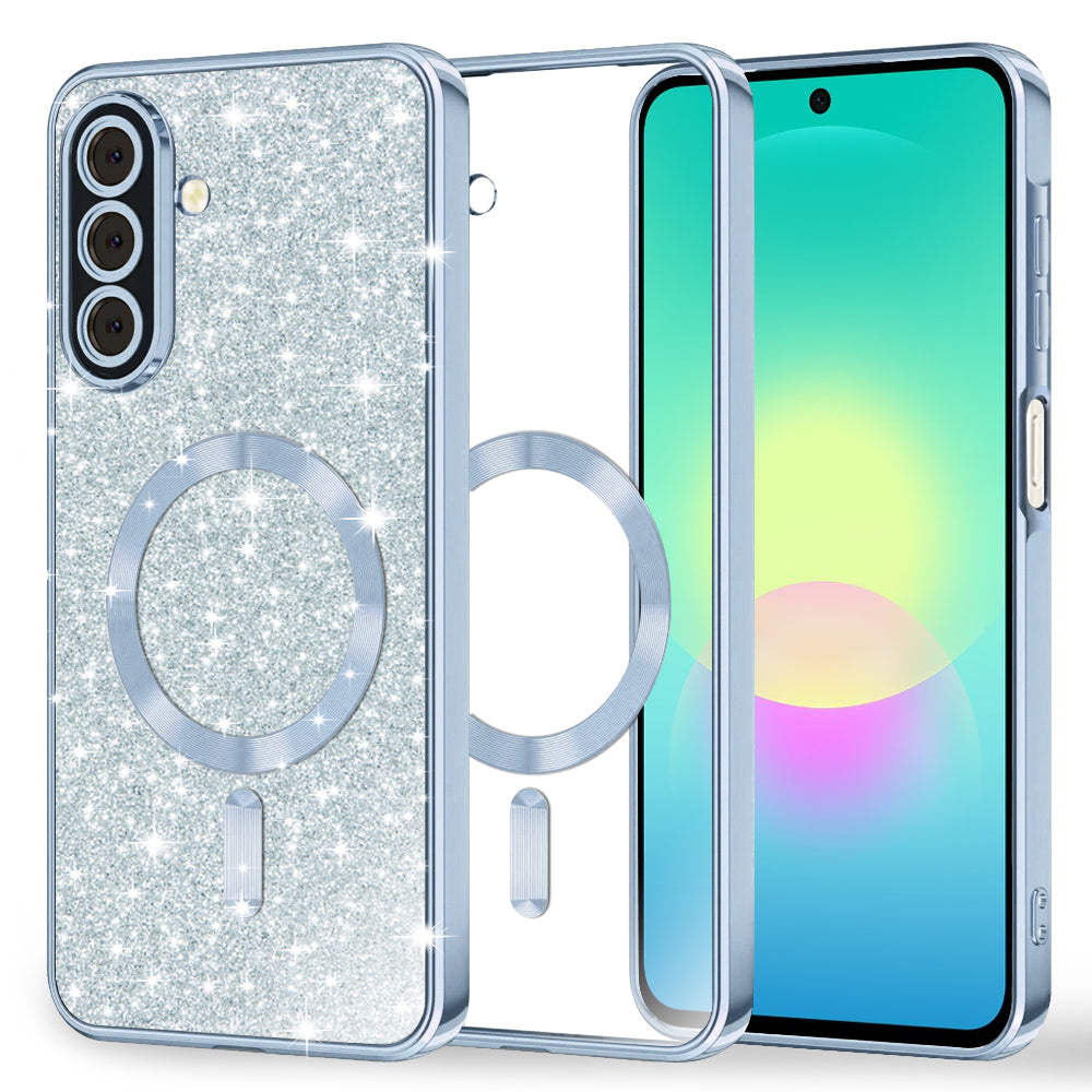 Калъф MagSafe за Samsung Galaxy A27 5G, Techsuit, Luxury Glitter, Bleu