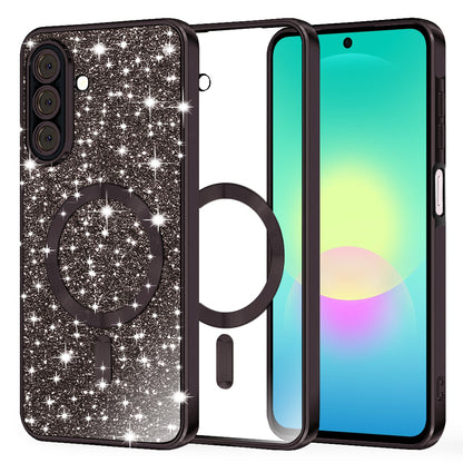 Калъф MagSafe за Samsung Galaxy A27 5G, Techsuit, Luxury Glitter, Черен