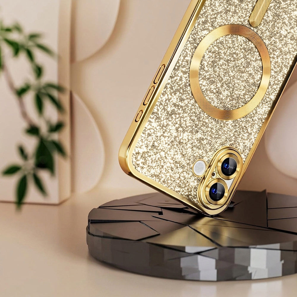 Калъф MagSafe за Samsung Galaxy A27 5G, Techsuit, Luxury Glitter, Черен