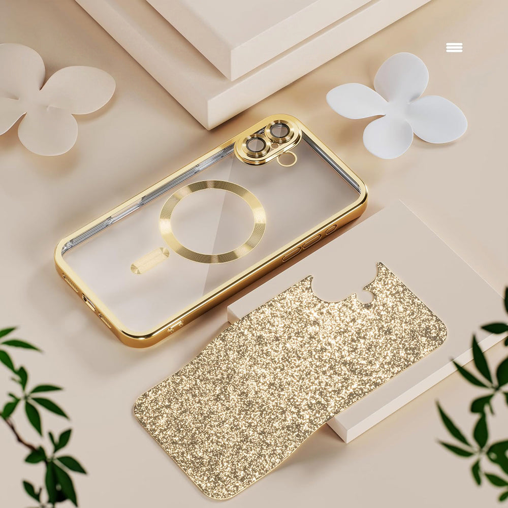 Калъф MagSafe за Samsung Galaxy A27 5G, Techsuit, Luxury Glitter, Черен