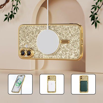 Калъф MagSafe за Samsung Galaxy A27 5G, Techsuit, Luxury Glitter, Черен