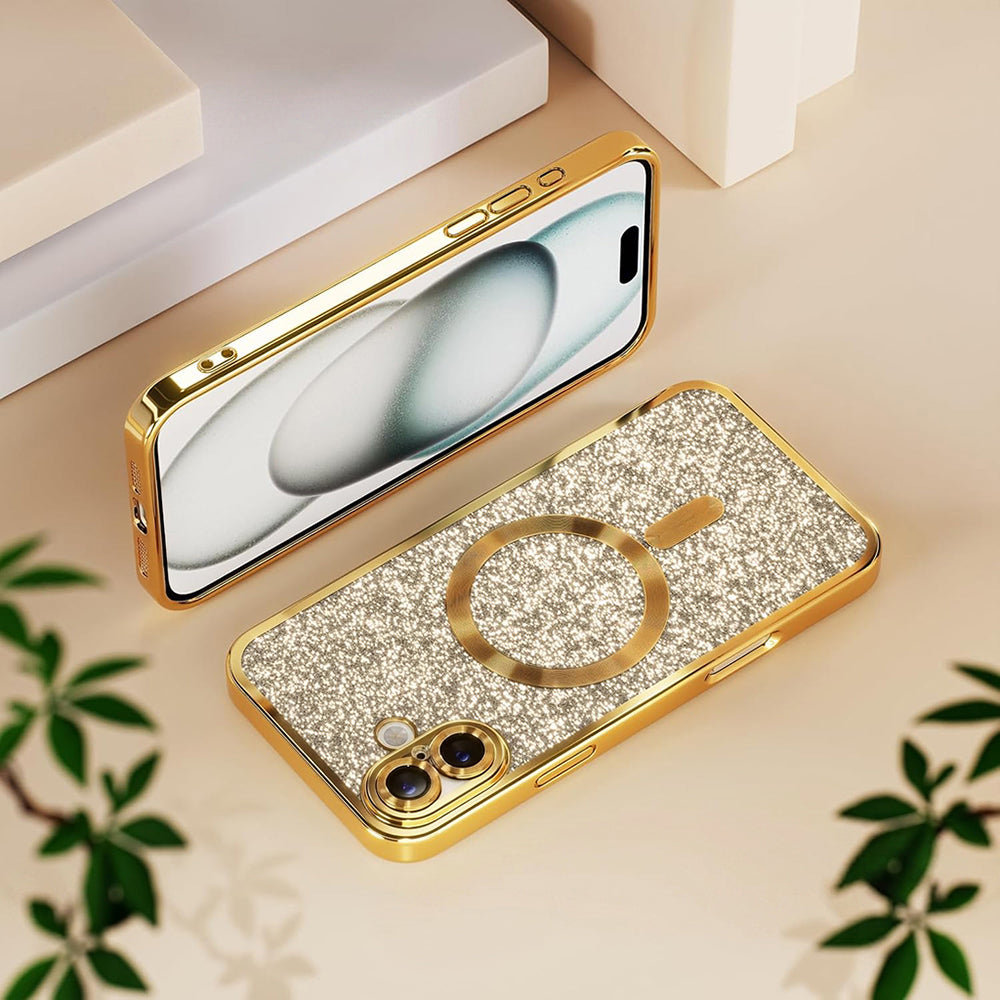 Калъф MagSafe за Samsung Galaxy A27 5G, Techsuit, Luxury Glitter, Черен