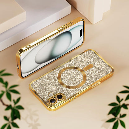 Калъф MagSafe за Samsung Galaxy A27 5G, Techsuit, Luxury Glitter, Черен
