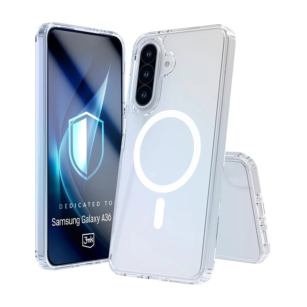 MagSafe калъф за Samsung Galaxy A36 A366, 3MK, Armor MagCase, Прозрачен
