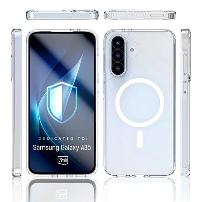 MagSafe калъф за Samsung Galaxy A36 A366, 3MK, Armor MagCase, Прозрачен