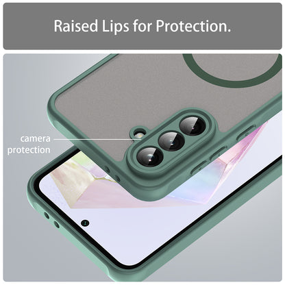 MagSafe Case for Samsung Galaxy A36 A366, Techsuit, HaloFrost II, Green