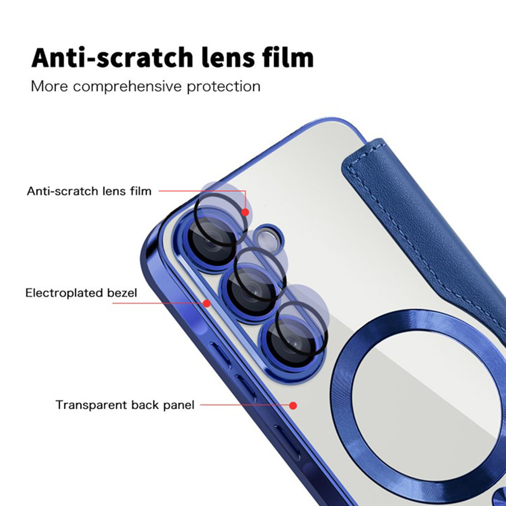 Калъф MagSafe за Samsung Galaxy A36 A366, Techsuit, SmartMag Book, Син