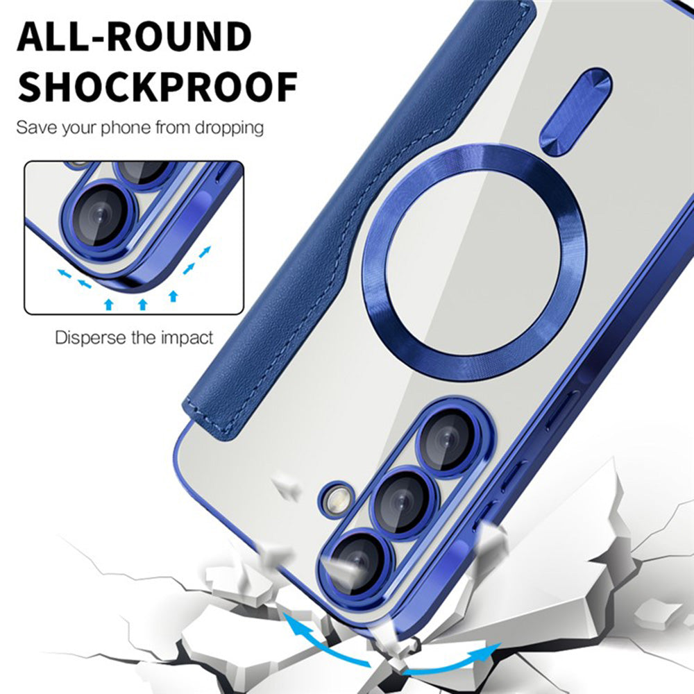 Калъф MagSafe за Samsung Galaxy A36 A366, Techsuit, SmartMag Book, Син