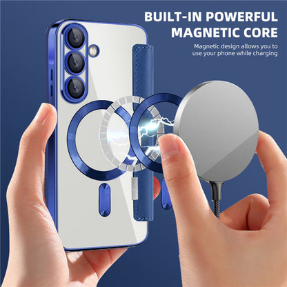 Калъф MagSafe за Samsung Galaxy A36 A366, Techsuit, SmartMag Book, Син