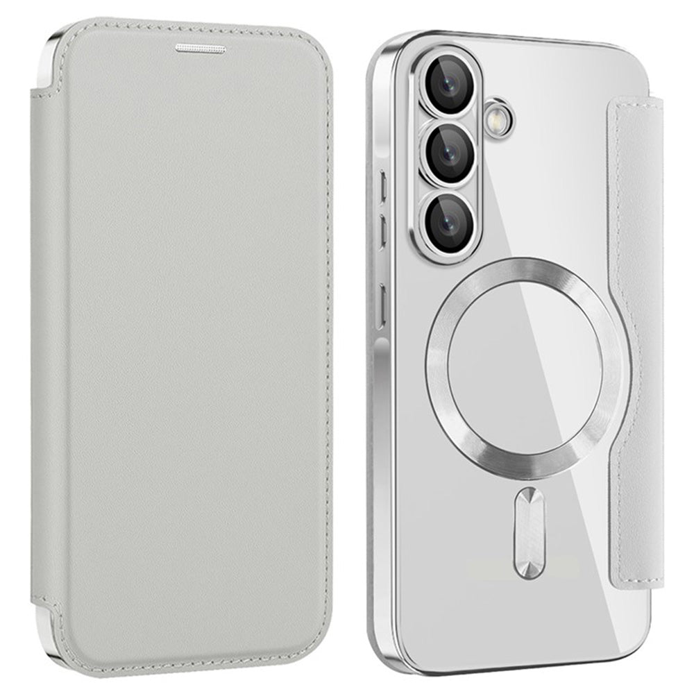 Калъф MagSafe за Samsung Galaxy A36 A366, Techsuit, SmartMag Book, Сив