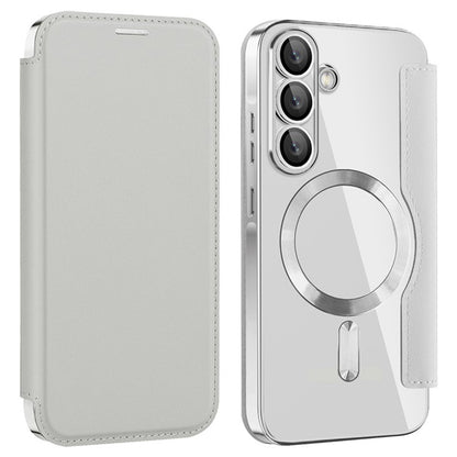 Калъф MagSafe за Samsung Galaxy A36 A366, Techsuit, SmartMag Book, Сив