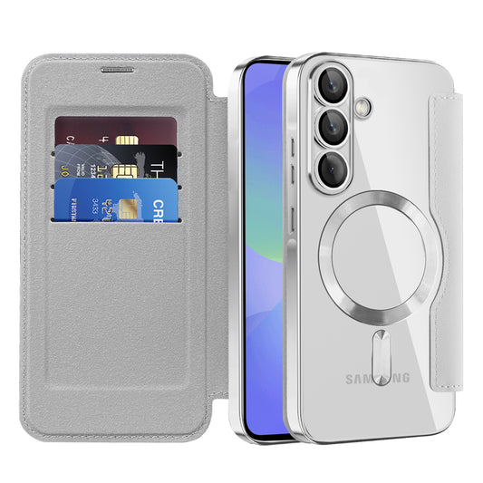 Калъф MagSafe за Samsung Galaxy A36 A366, Techsuit, SmartMag Book, Сив
