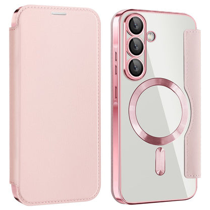 Калъф MagSafe за Samsung Galaxy A36 A366, Techsuit, SmartMag Book, Розов