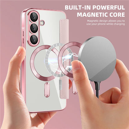 Калъф MagSafe за Samsung Galaxy A36 A366, Techsuit, SmartMag Book, Розов