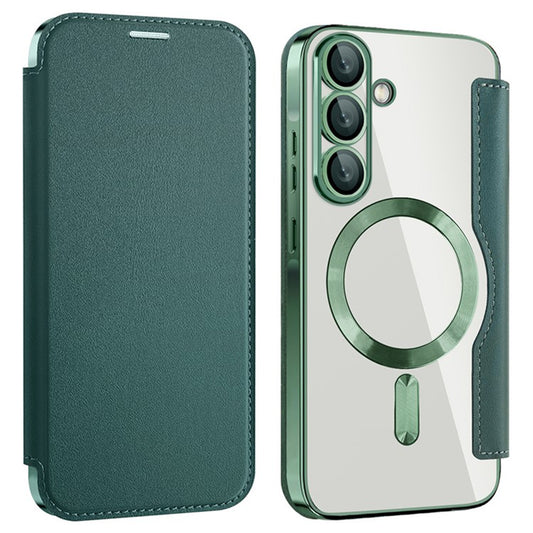Калъф MagSafe за Samsung Galaxy A36 A366, Techsuit, SmartMag Book, Зелен