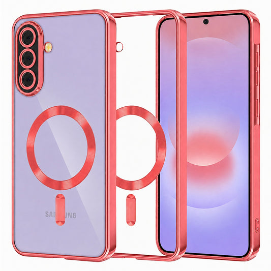 Калъф MagSafe за Samsung Galaxy A37 5G, Techsuit, Luxury Crystal, Червен