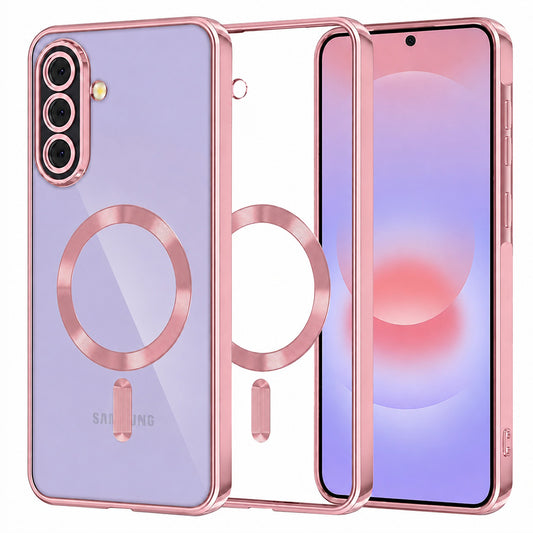 Калъф MagSafe за Samsung Galaxy A37 5G, Techsuit, Luxury Crystal, Розов