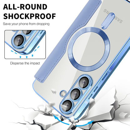 Калъф MagSafe за Samsung Galaxy A37 5G, Techsuit, SmartMag Book, Син