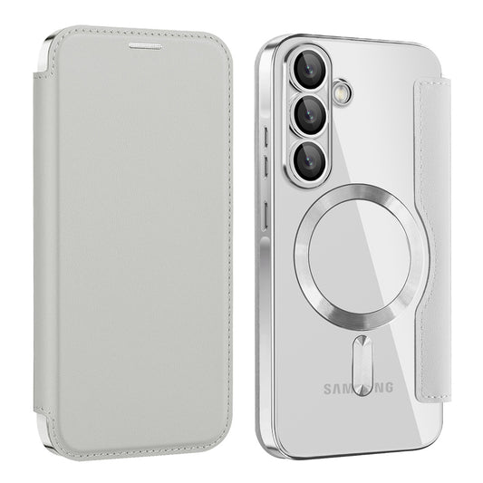 Калъф MagSafe за Samsung Galaxy A37 5G, Techsuit, SmartMag Book, Сив