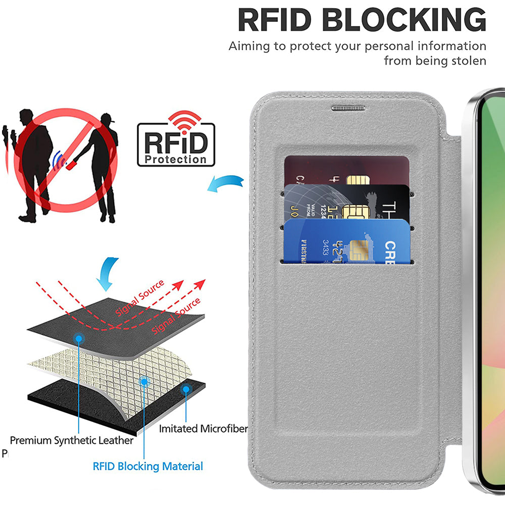 Калъф MagSafe за Samsung Galaxy A37 5G, Techsuit, SmartMag Book, Сив