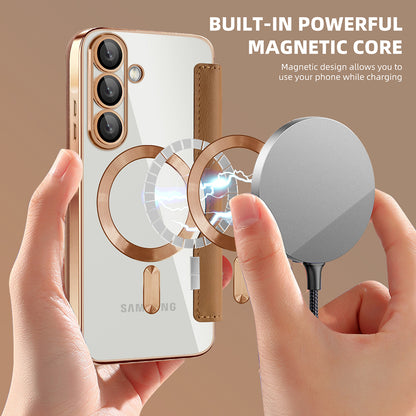 Калъф MagSafe за Samsung Galaxy A37 5G, Techsuit, SmartMag Book, Кафяв