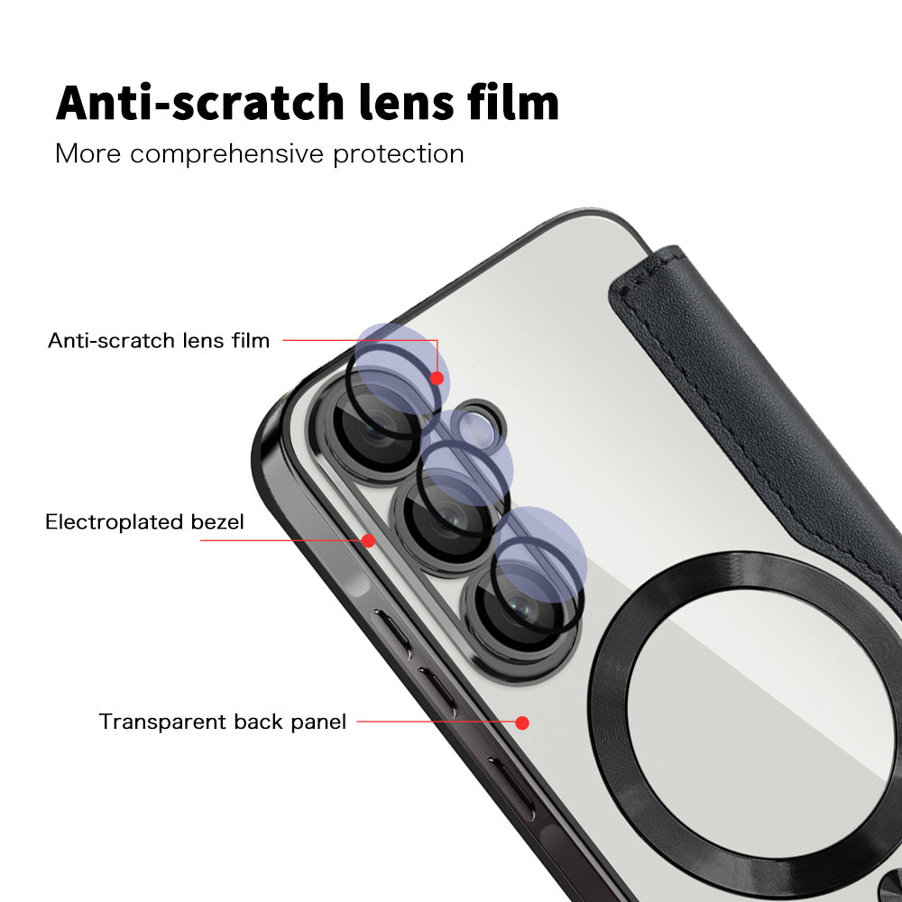 Калъф MagSafe за Samsung Galaxy A37 5G, Techsuit, SmartMag Book, Черен