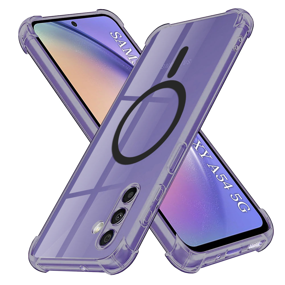 Калъф MagSafe за Samsung Galaxy A54 A546, Techsuit, Прозрачен противоударен, Опушен