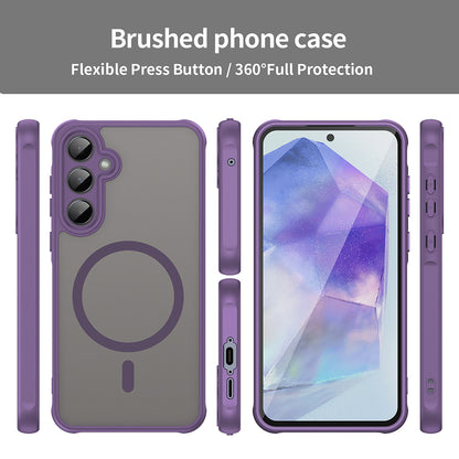 Калъф MagSafe за Samsung Galaxy A55 5G A556, Techsuit, HaloFrost II, Лилав