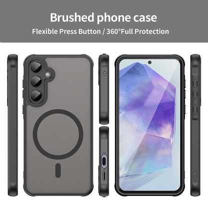 Калъф MagSafe за Samsung Galaxy A55 5G A556, Techsuit, HaloFrost II, Черен