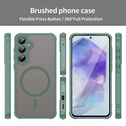Калъф MagSafe за Samsung Galaxy A55 5G A556, Techsuit, HaloFrost II, Зелен