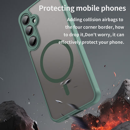 Калъф MagSafe за Samsung Galaxy A55 5G A556, Techsuit, HaloFrost II, Зелен