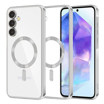 Калъф MagSafe за Samsung Galaxy A55 5G A556, Techsuit, Luxury Crystal, Сребрист