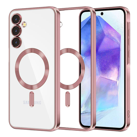 Калъф MagSafe за Samsung Galaxy A55 5G A556, Techsuit, Luxury Crystal, Розов