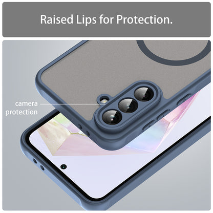 Калъф MagSafe за Samsung Galaxy A56 A566, Techsuit, HaloFrost II, Тъмносин
