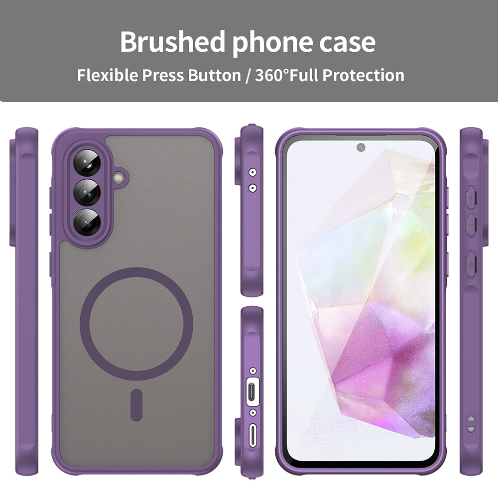Калъф MagSafe за Samsung Galaxy A56 A566, Techsuit, HaloFrost II, Лилав