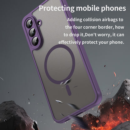 Калъф MagSafe за Samsung Galaxy A56 A566, Techsuit, HaloFrost II, Лилав