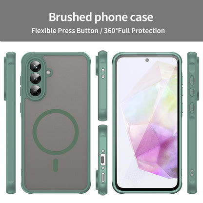 Калъф MagSafe за Samsung Galaxy A56 A566, Techsuit, HaloFrost II, Зелен