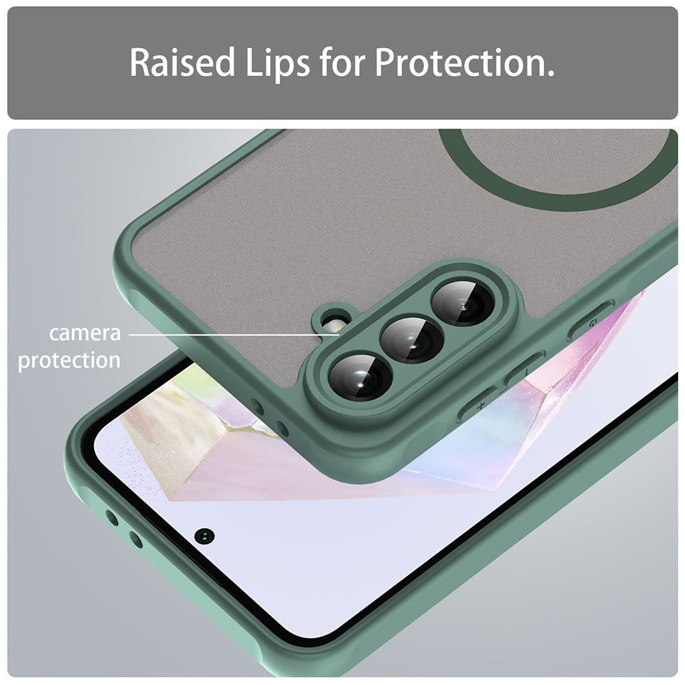 Калъф MagSafe за Samsung Galaxy A56 A566, Techsuit, HaloFrost II, Зелен