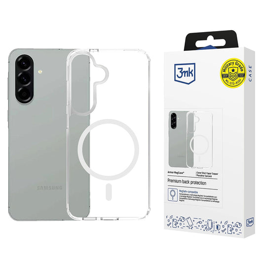 Калъф MagSafe за Samsung Galaxy A57 5G, 3MK, Armor MagCase, Прозрачен