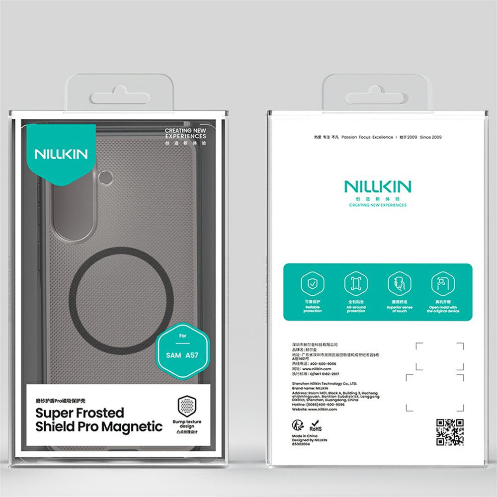 Калъф MagSafe за Samsung Galaxy A57 5G, Nillkin, Super Shield Pro, Черен прозрачен