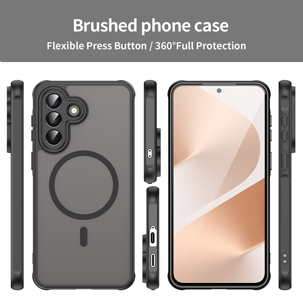 MagSafe Case for Samsung Galaxy A57 5G, Techsuit, HaloFrost II, Black